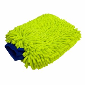 Wash Mitt Green Chenille Microfibre